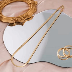 Choker Flat Snake Chain Blade Necklace