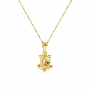 Intricate Elegance Necklace - 18K Solid Gold