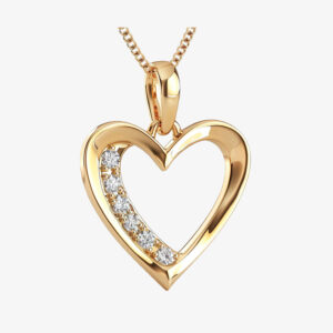 Gold Heart Locket Necklace